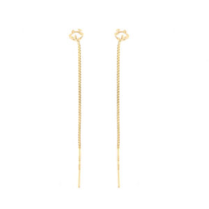 Kõrvarõngad kuld, valge tsirkoon 3 mm