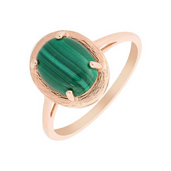 Sõrmus kuld malahhiit