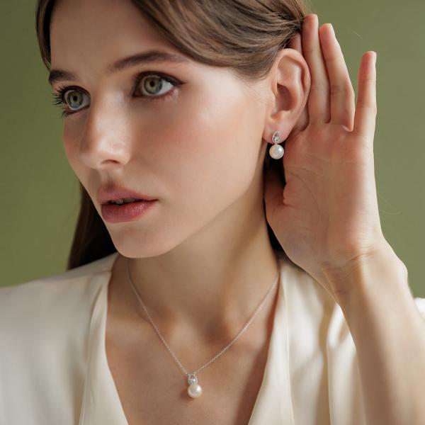 Kõrvarõngad hõbe pärl - Image 2