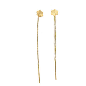 Kõrvarõngad kuld, lill 4 mm